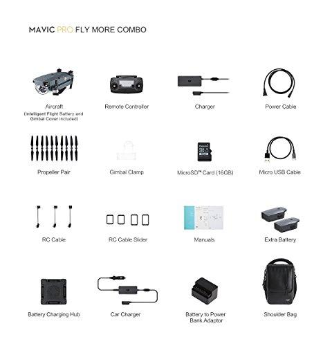 DJI Mavic Pro Drone Quadcopter Fly More Combo with 3 Batteries, 4K Professional Camera Gimbal Bundle Kit with Must Have Accessories - Pro Travel Gear ShopDroneDJI